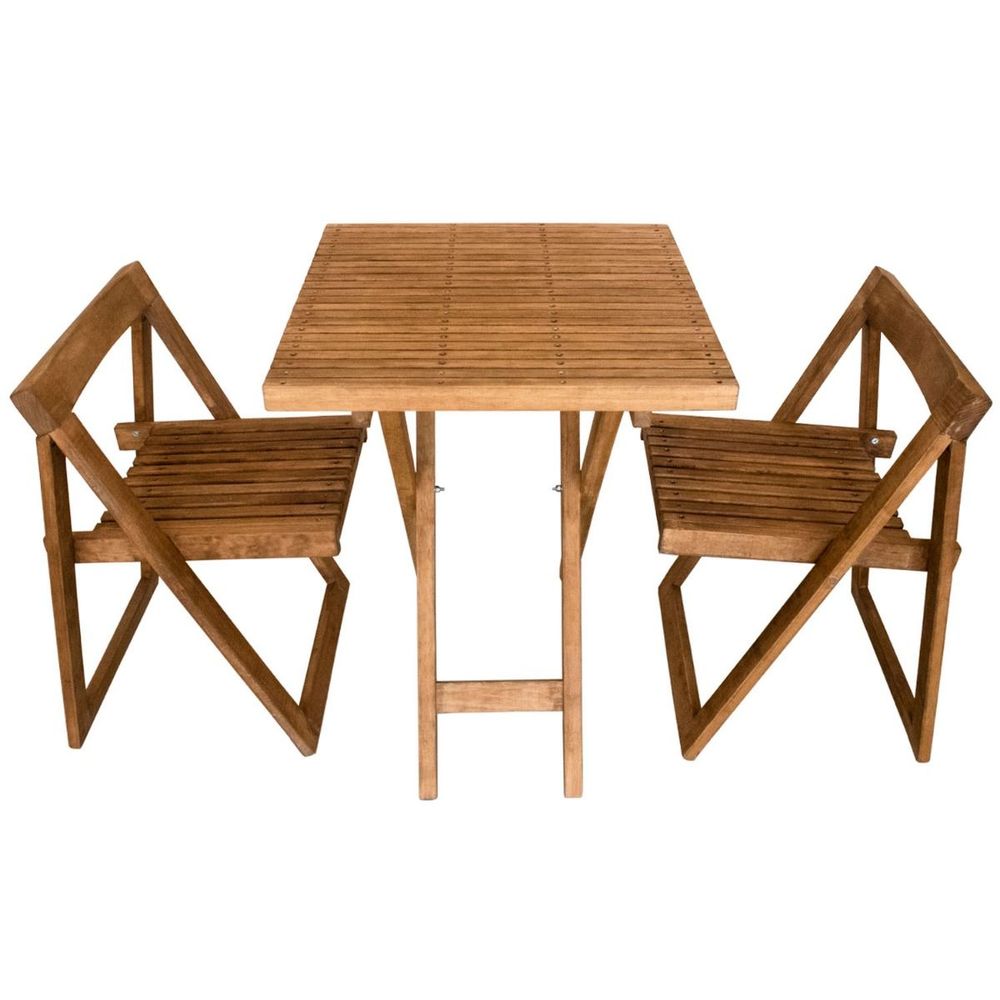 Set De Jardin X cm Piezas Cuadrada Terraza Madera Caf