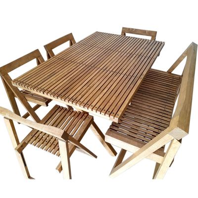 Set De Jardin Piezas Terraza Madera Caf