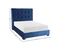 Cama Matrimonial Khali Azul