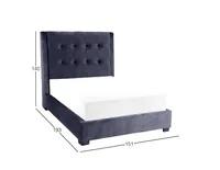 Cama Matrimonial  Khali Gris