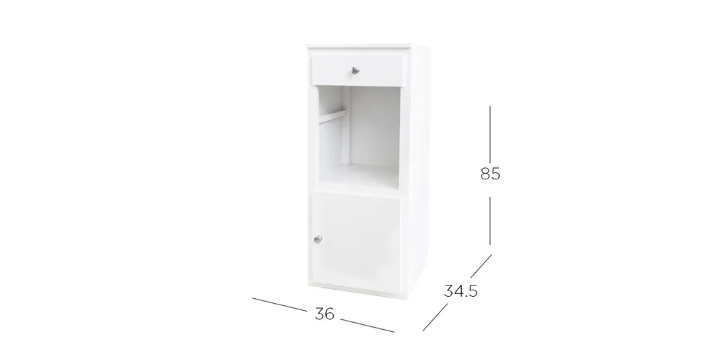 Mueble Auxiliar Daniela Madera Blanco