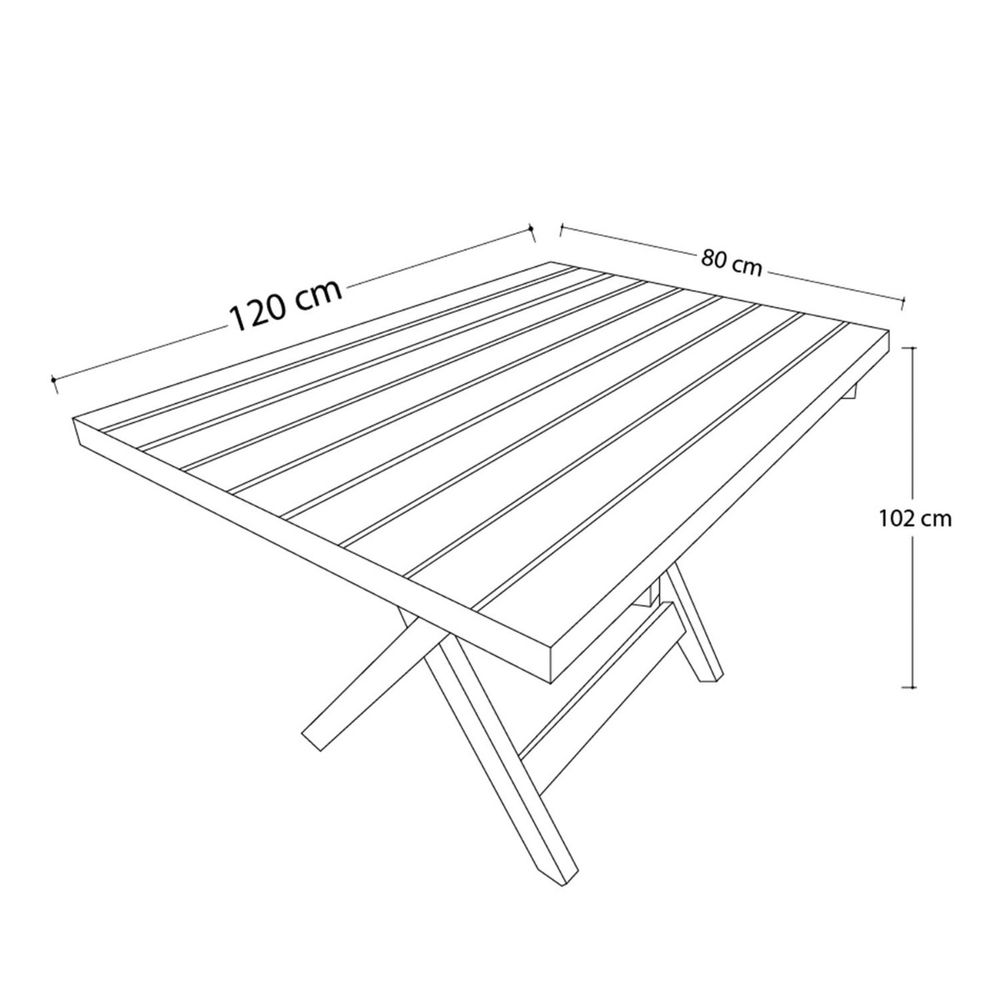 Mesa Alta 120 X 80 cm Rectangular Bosque Madera Café