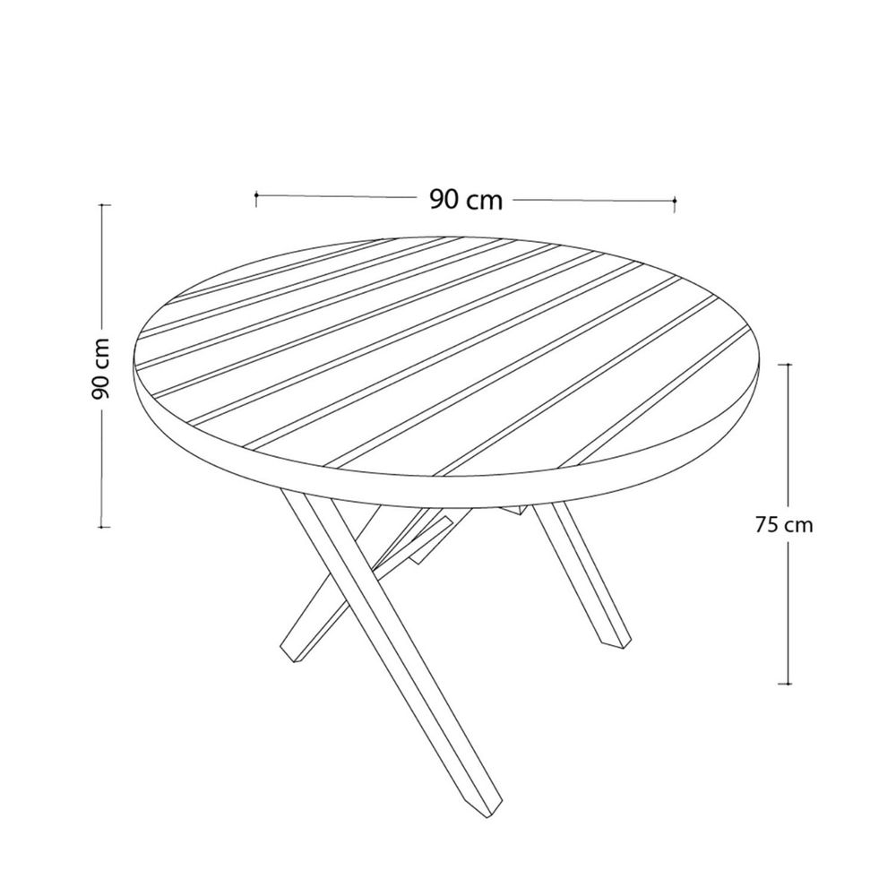 Mesa Redonda Bosque Madera Caf