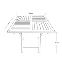 Mesa X cm Cuadrada Jardin Madera Caf