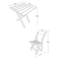 Set De Jardin X cm Piezas Bosque Madera Caf