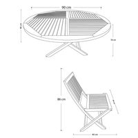 Set De Jardin Piezas Jardin Madera Caf