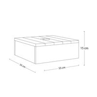 Cajon Para Base De Sombrilla Campestre Madera Café