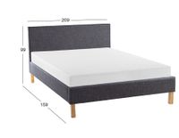 Cama Queen Size Yelome II PL Gris Oxford Linato