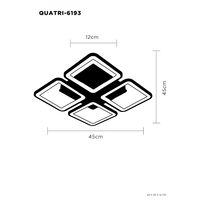 Lampara De Techo Led Quatri Aluminio Blanco