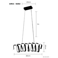 Lampara Colgante Led Aria Aluminio Blanco