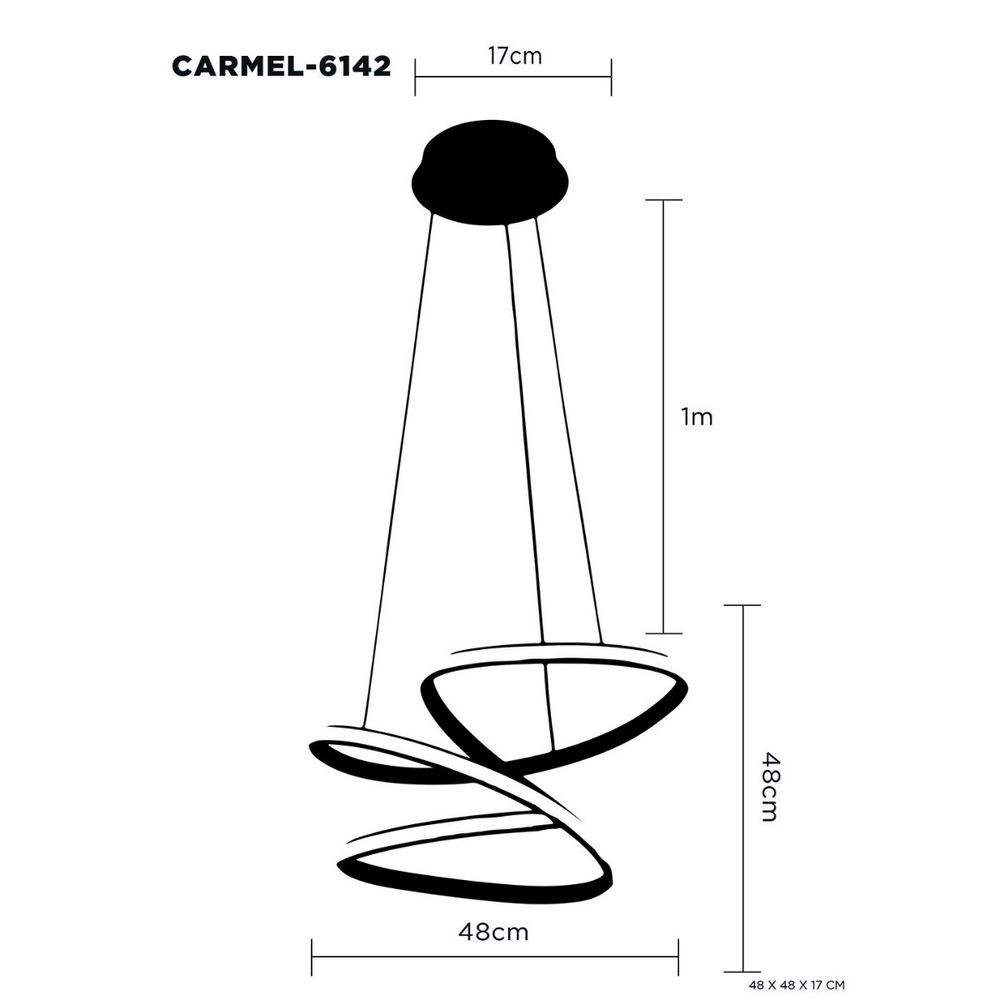 Lampara Colgante Led Carmel Aluminio Blanco