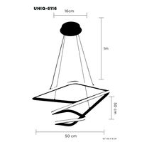 Lampara Colgante Led Uniq Aluminio Dorado