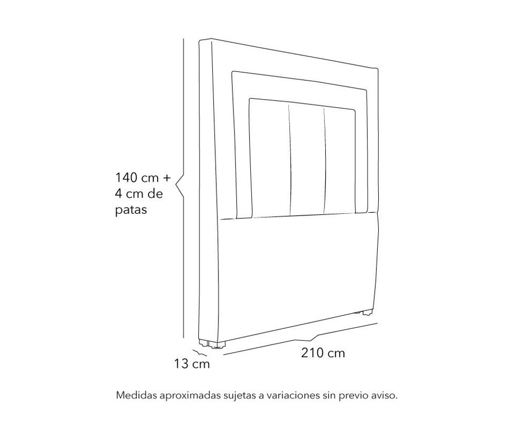 Cabecera King Size Bora Tela Beige