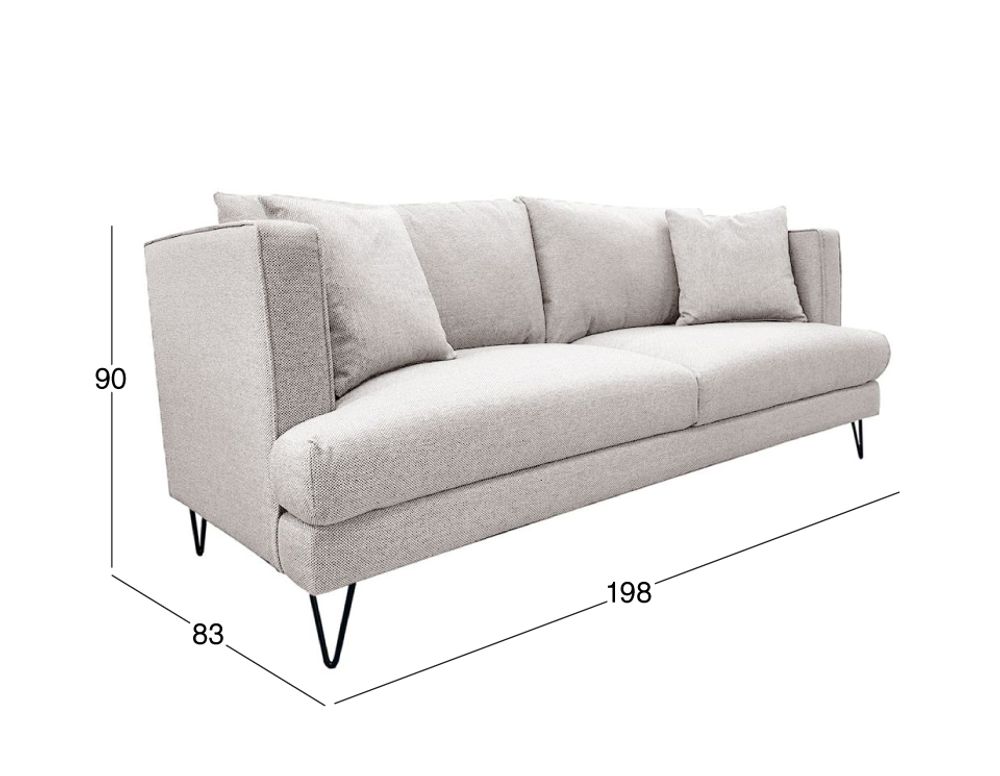 Sofá 3 plazas Arica Ivory