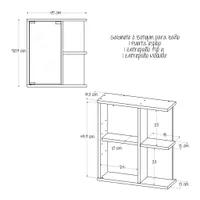 Mueble De Baño Con Espejo
 Eli Madera Blanco