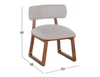 Silla Domani Nogal Beige