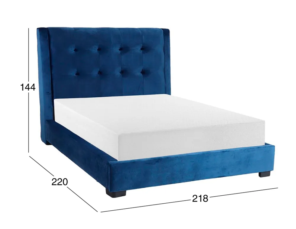 Cama King Size Khali Azul