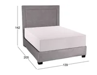 Cama Matrimonial  Elif Silver