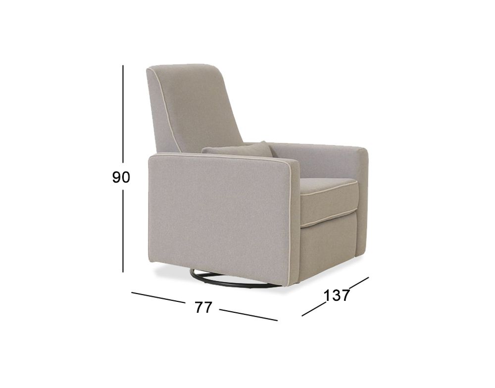 Sillón Reclinable Sunny Gris Con Crema