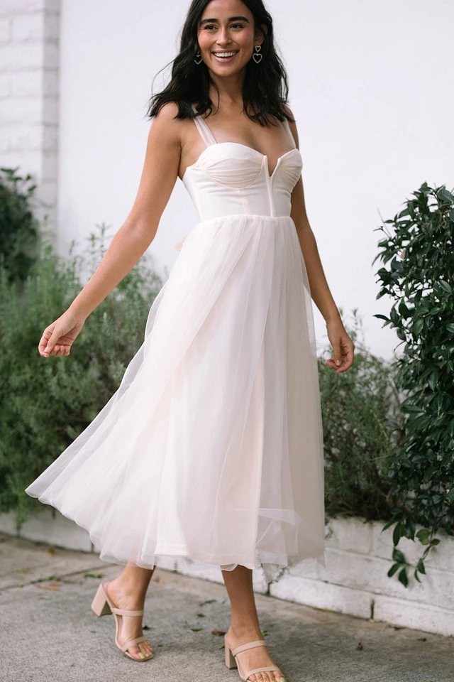 One & Only Gloria Tulle Midi Dress | Pacific City