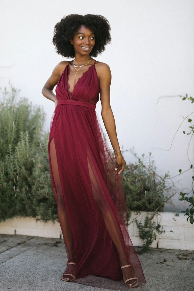 maniju bridesmaid dresses Saffron V-Neck Soft Satin Maxi Dress | Yellow main image 0
