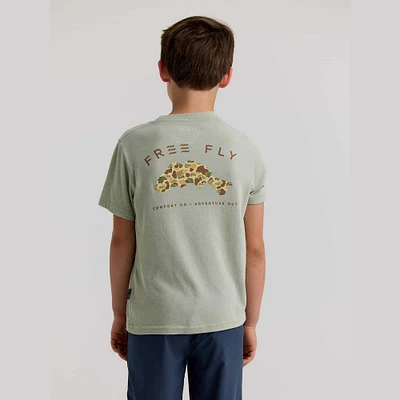 Free Fly Youth Vintage Camo Redfish Short-Sleeve Tee