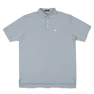 Southern Marsh Youth Bermuda Sumpter Stripe Performance Polo