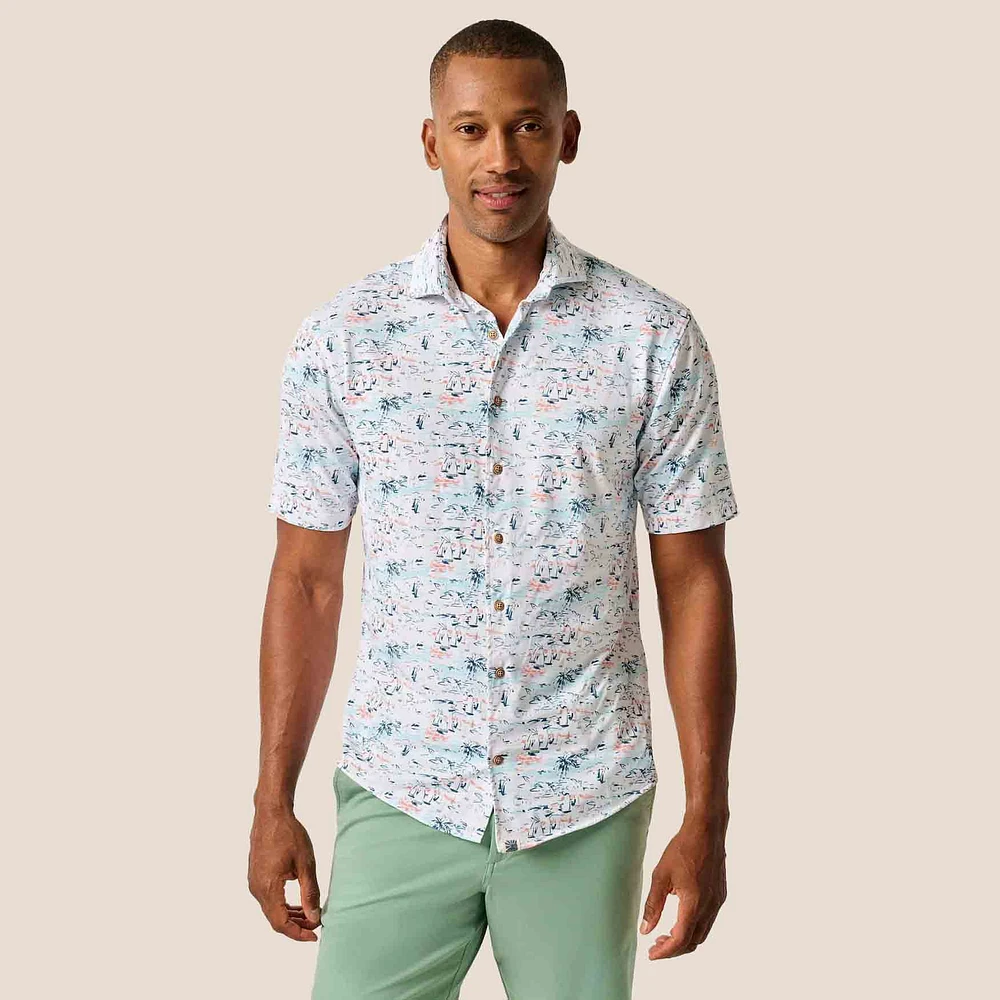 Johnnie-O Men's Making Waves Short-Sleeve Shirt