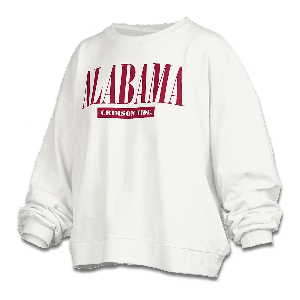 Pressbox Women's Janise Alabama Crimson Tide Fleece Long Sleeve Top