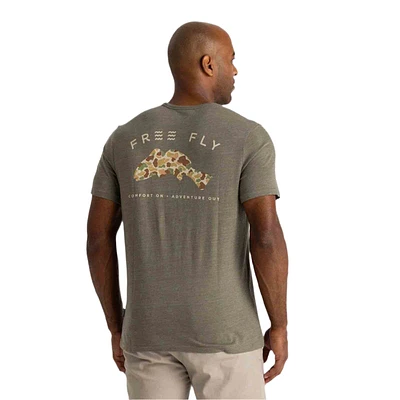 Free Fly Men's Vintage Camo Redfish Short Sleeve Tee