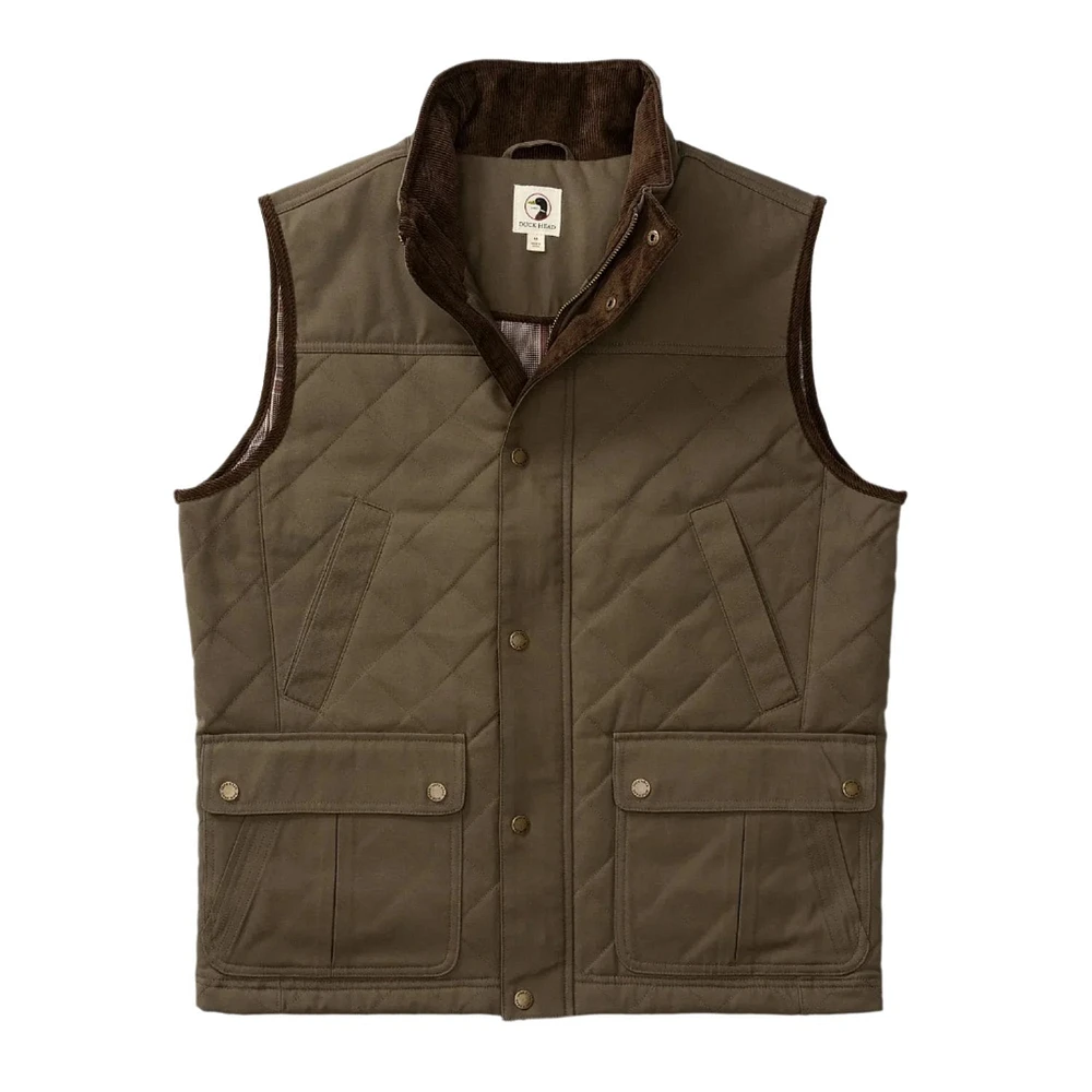 Duck Head Men's Waxed Canvas Quilted Vest