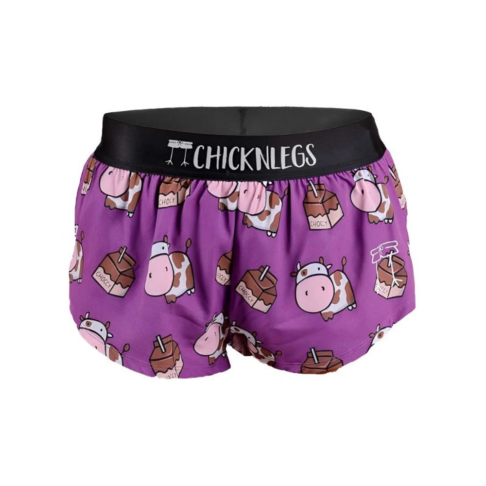 ChicknLegs Women's Choccy Cows Split Short 1.5"