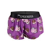 ChicknLegs Women's Choccy Cows Split Short 1.5"