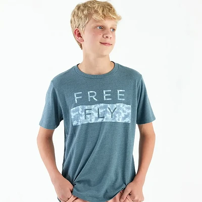 Free Fly Youth Wave Camo Tee