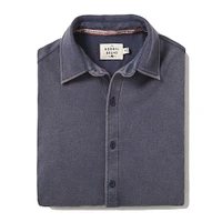 Men's Puremeso Acid Wash Long-Sleeve Button Up Shirt