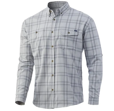 HUK Men's Awendaw Long Sleeve Flannel