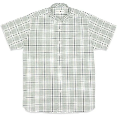 Men's Fanning Plaid Slub Short Sleeve Shirt