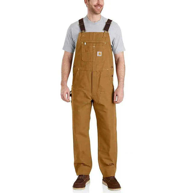Carhartt Bibs For Men Berne Men's Heartland Insulated Washed Duck