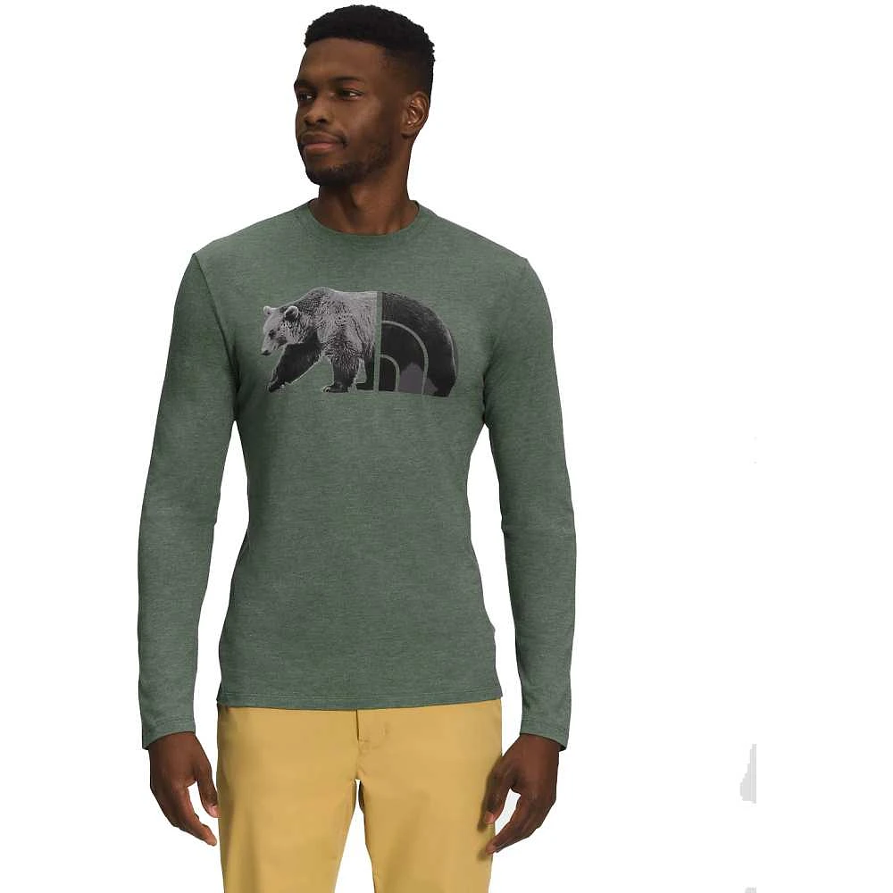 Men's Triblend Bear Long Sleeve Tee