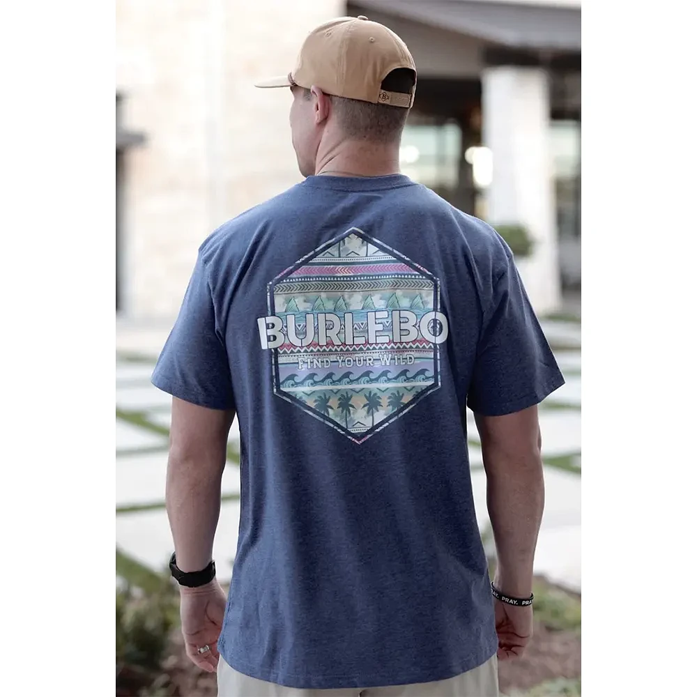 Burlebo Men's Palms & Fins Logo Short Sleeve T-Shirt