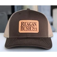 Reagan Bush '84 Leather Patch Hat