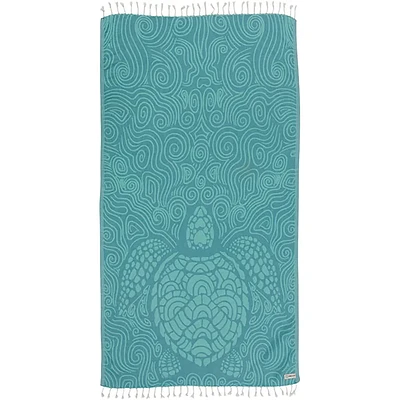 Sand Cloud Swirl Turtle Towel - Mint