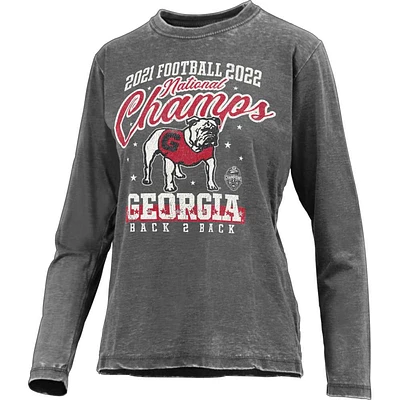 Women's Vintage Wash Georgia Naational Campions Long Sleeve Tee