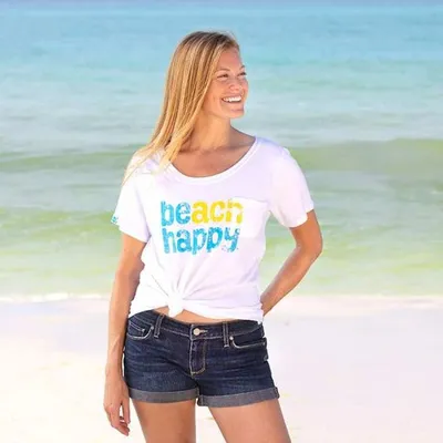 30A Women's Beach Happy Slouch T Shirt