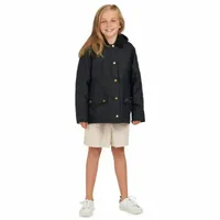 Girl's Hooded Beadnell Wax Jacket