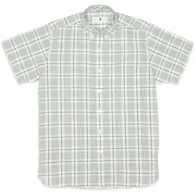 Men's Fanning Plaid Slub Short Sleeve Shirt