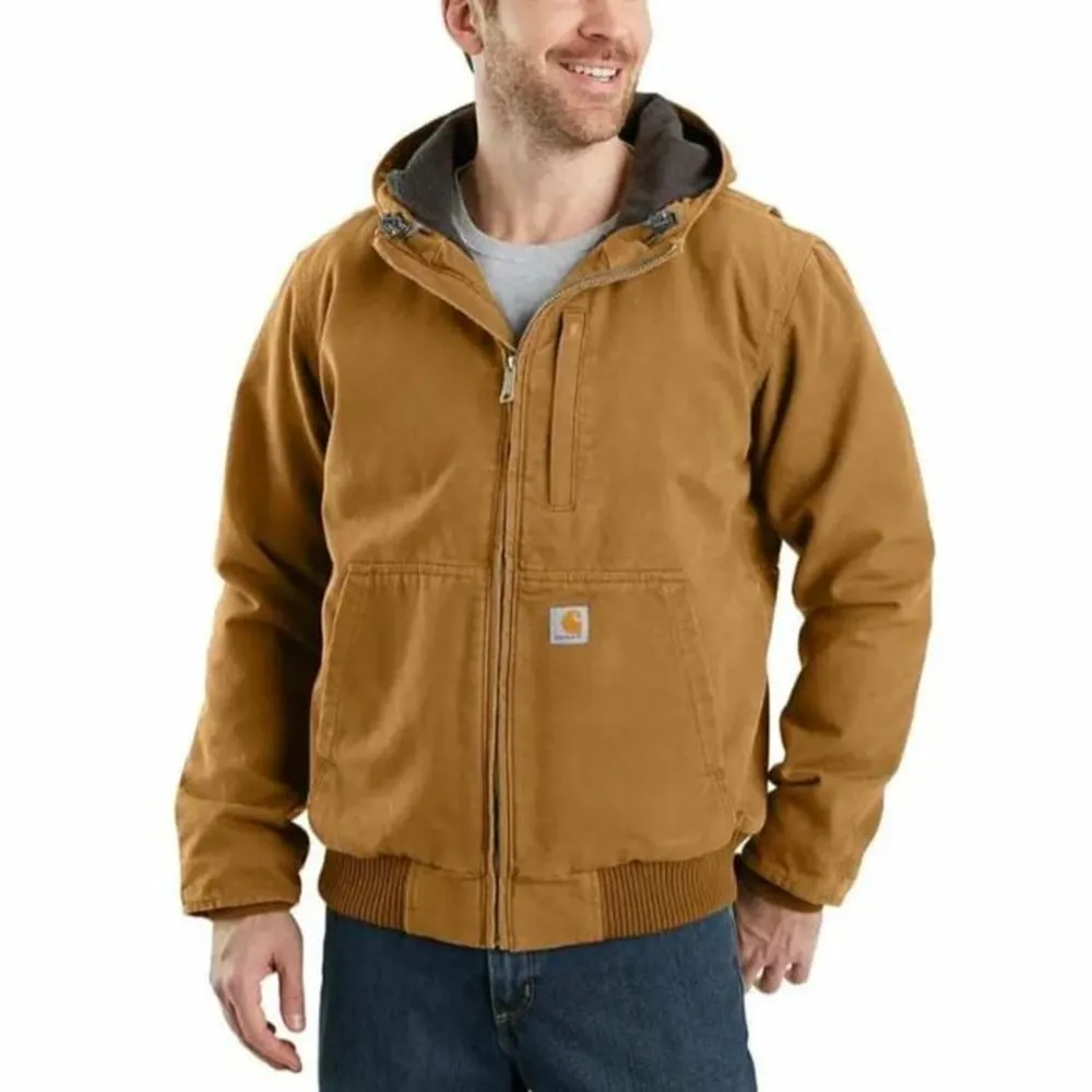 Men's Full Swing Loose Fit Washed Duck Fleece-Lined Active Jacket