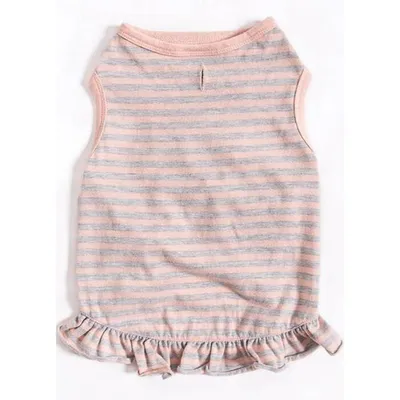 Striped Ruffle Top for Dogs