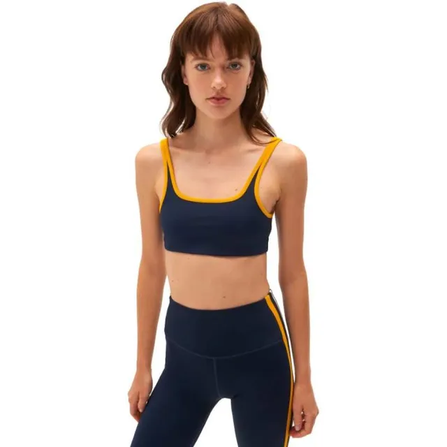 Twill Active Women's Moire Recycled Strappy Sports Bra - Petrol