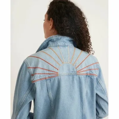 Women's Embroidered Denim Jacket